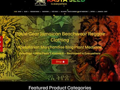 Rastaseed.com Rasta clothing Reggae merchandise and Jamaican beachwear.