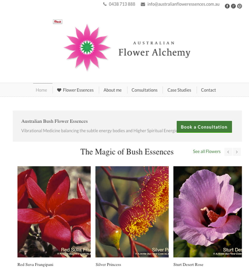Australian Flower Essences Wordpressit Web development Loretta Faulkner