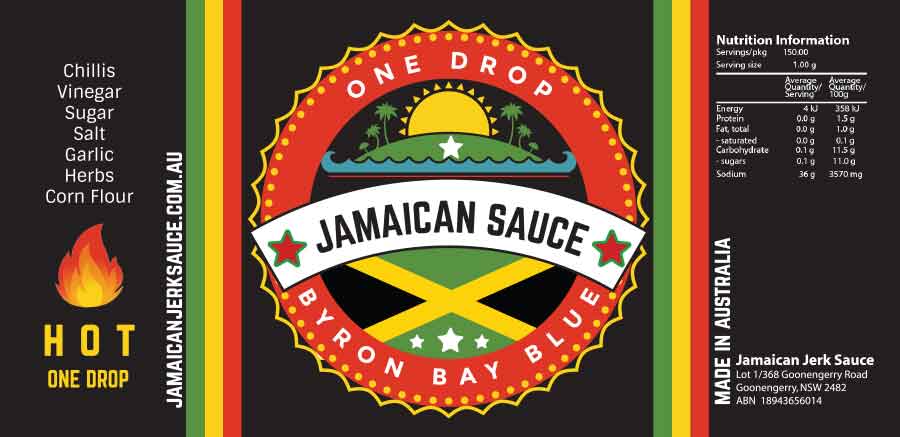 One Drop Jamaican chilli Sauce Byron Bay